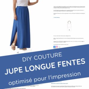 jupe longue fendue élastiquée