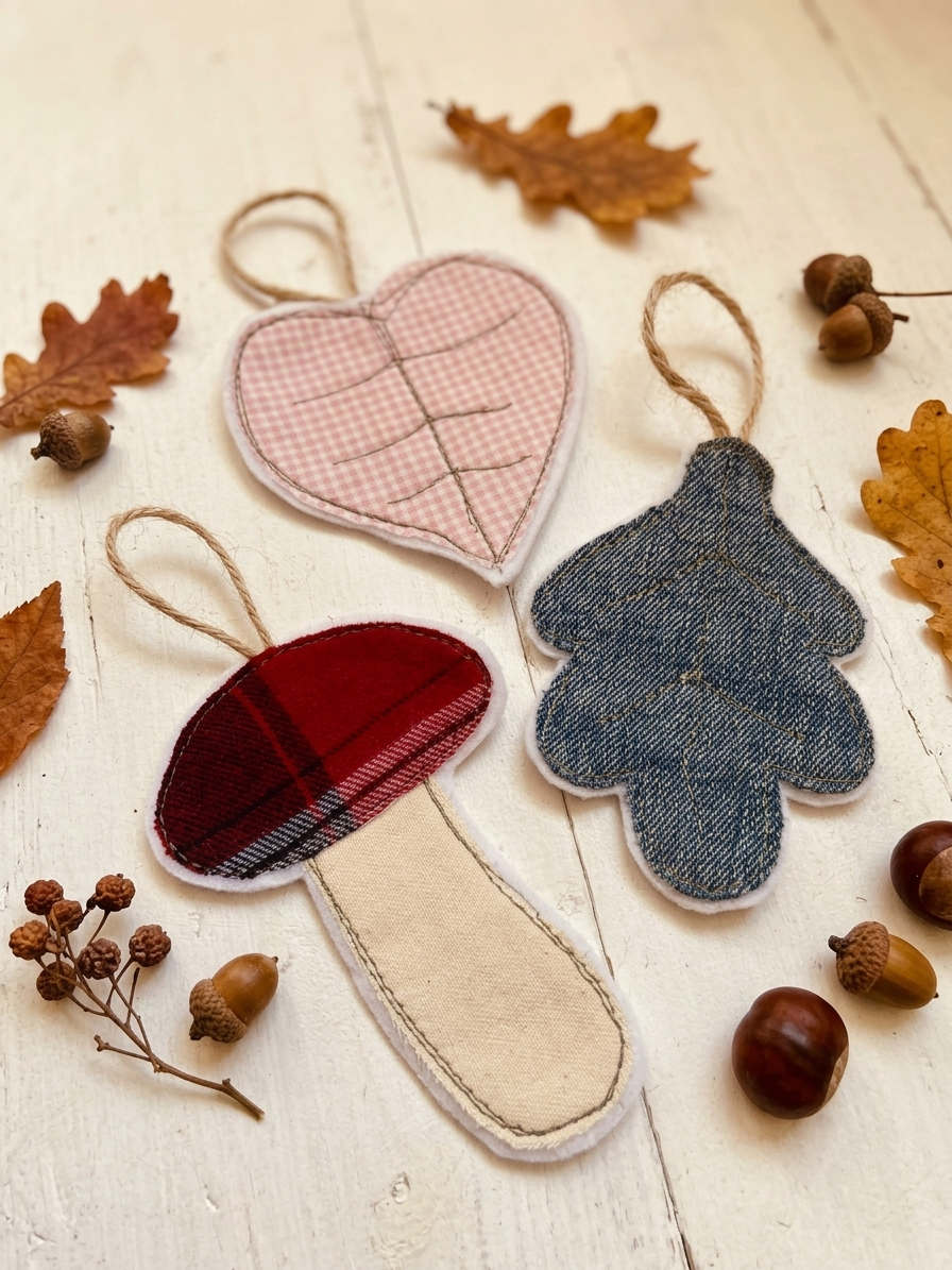 Décoration d&rsquo;automne : feuilles en piqué libre