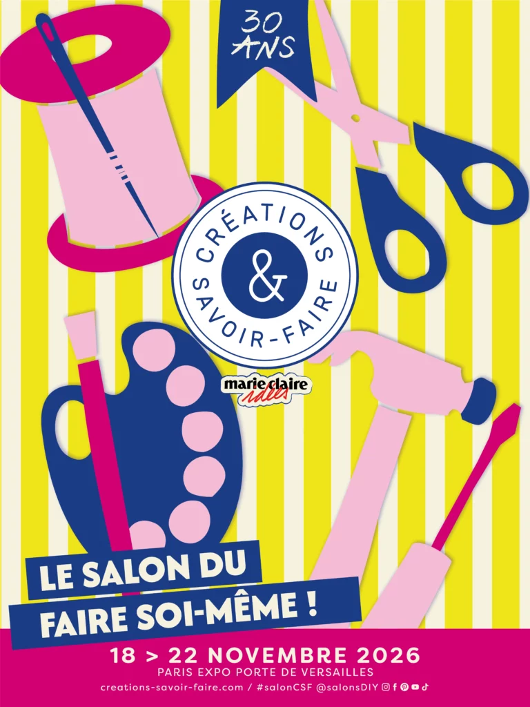 30e salon Créations & Savoir-Faire du 18 au 22 novembre. Pourquoi mieux vaut offrir un début de projet plutôt qu’un objet fini.