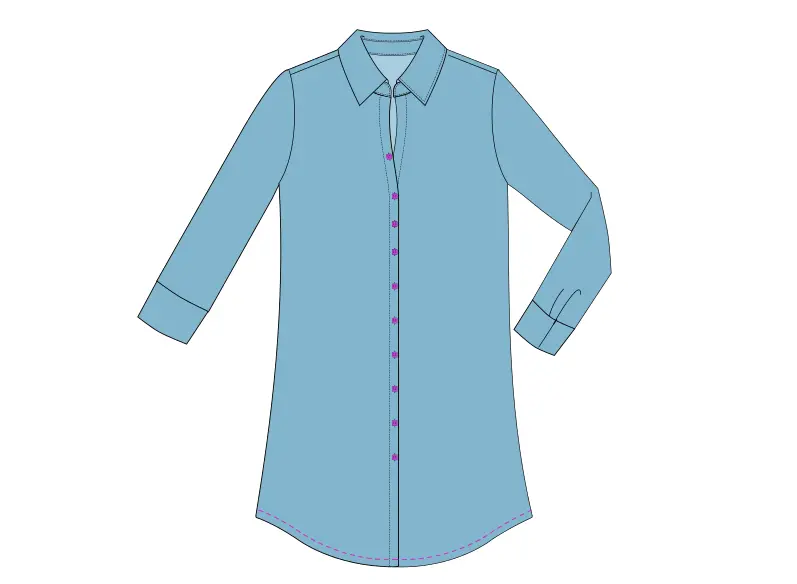 Robe chemise Charline - étape n°10