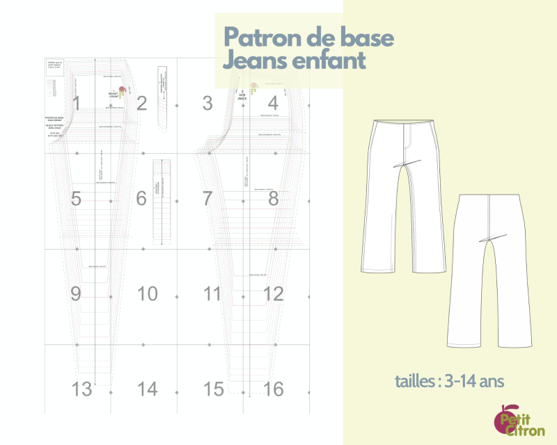 patron-base-jean-enfant image Patrons de base - jeans enfant